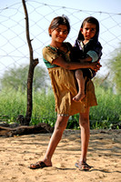 India - Manwar camp in the desert - Children